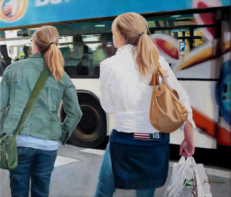 Chicas y autobús